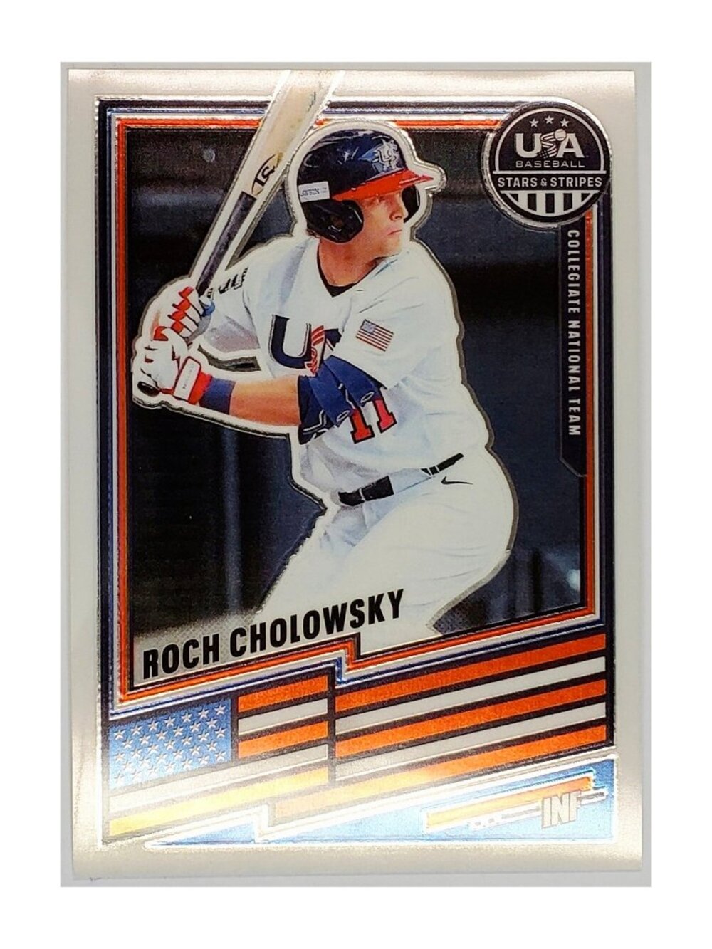 ROCH CHOLOWSKY ROOKIE CHROME 2026 PANINI STARS & STRIPES #140, #1 DRAFT PROSPECT